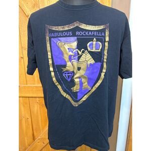 Fabulous Rockafellas Men's XL T Shirt Black Gold
